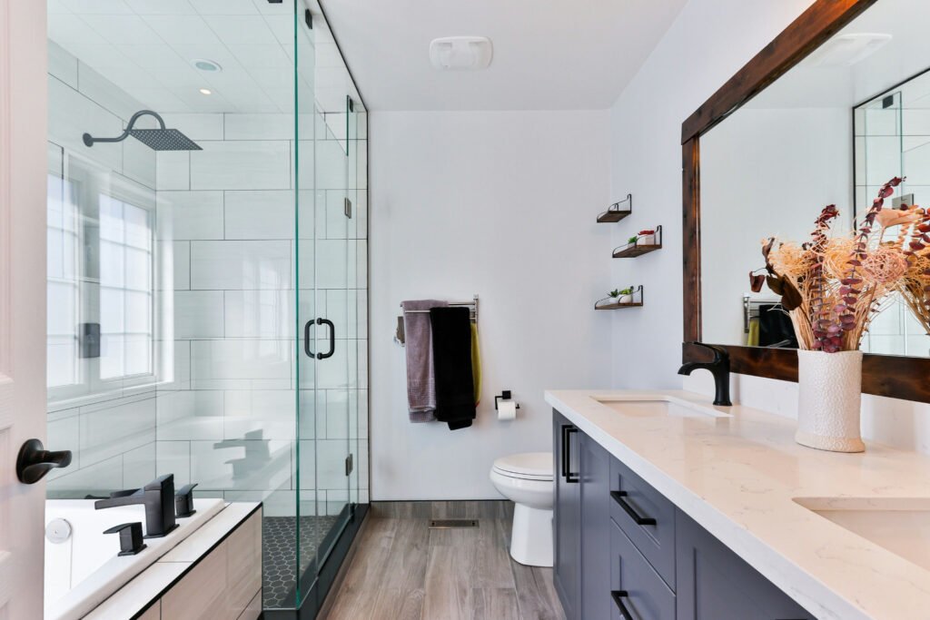 Modern bathroom remodeling design in Cary, NC